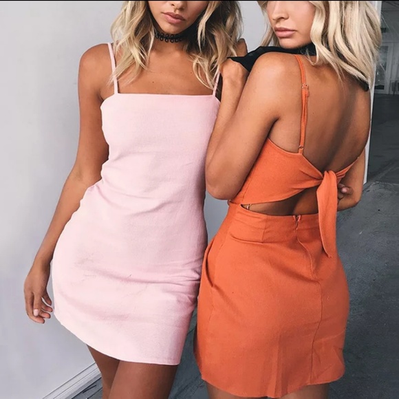 💮Orange Summer Dress - Picture 2 of 5